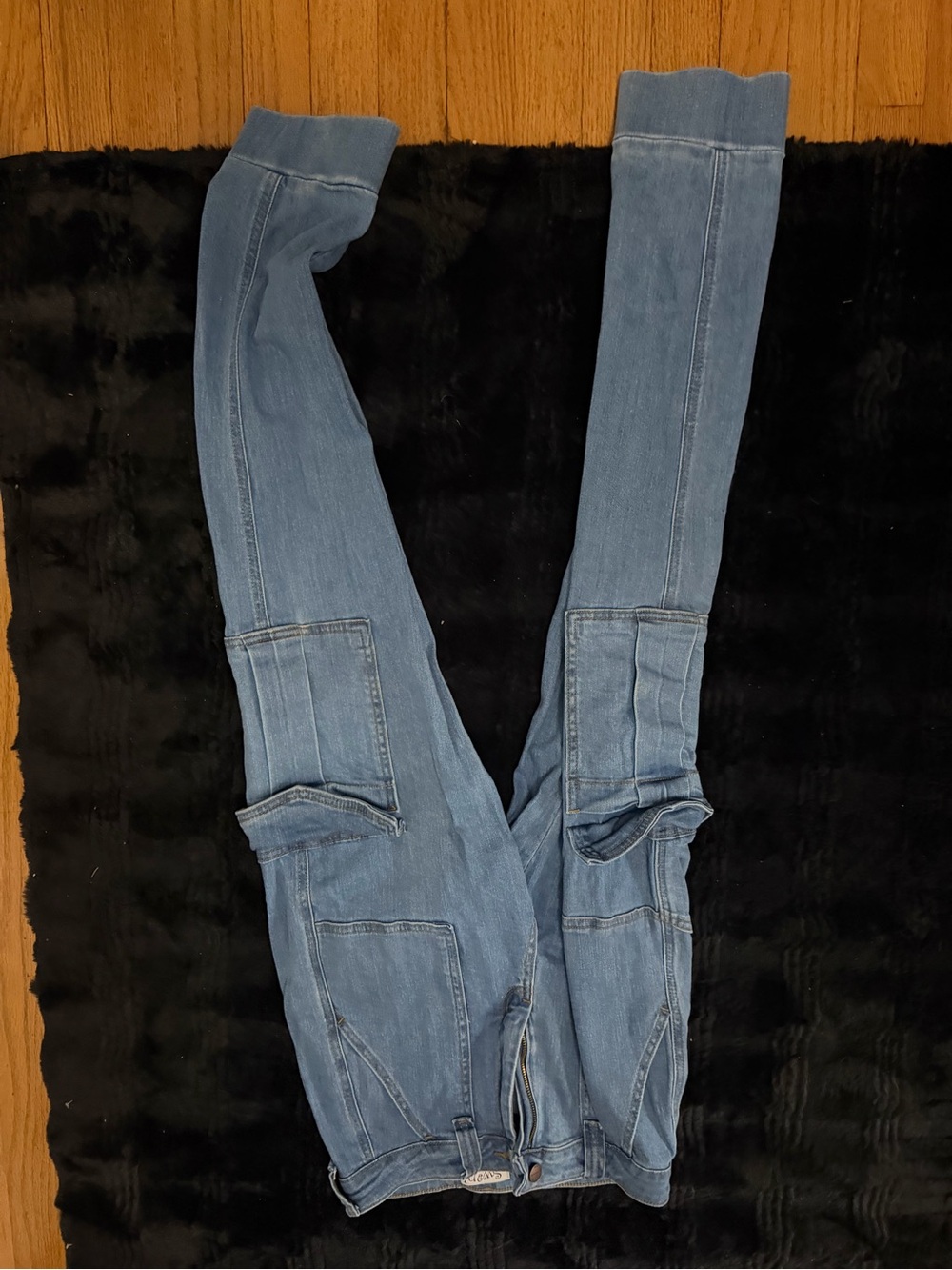 Women’s Light Blue Cargo Skinny Jeans